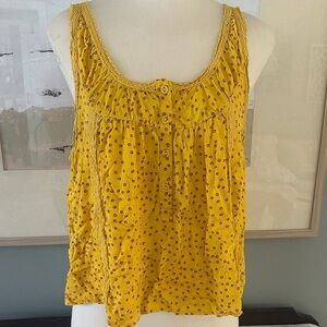 Chelsea & Violet Yellow Polka Dot Blouse